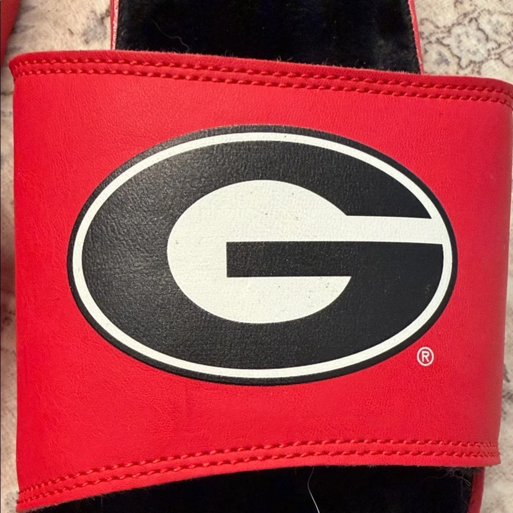 Georgia Bulldogs Red Slide Sandals with G Logo